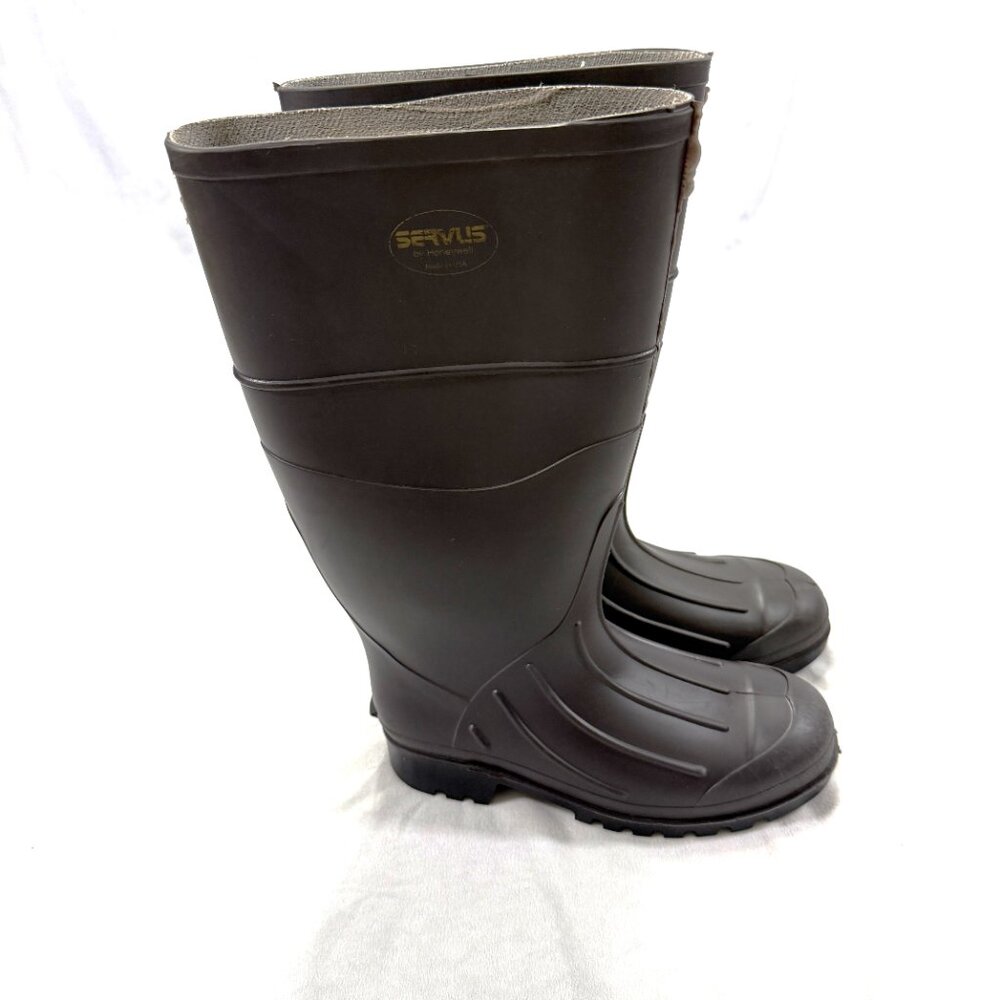 Servus Knee High Rubber Boots Men's Size 7 Black Waterproof